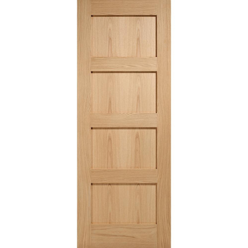 Shaker Oak Unfinished 4 Panel Internal Door 2040mm x 826mm x 40mm
