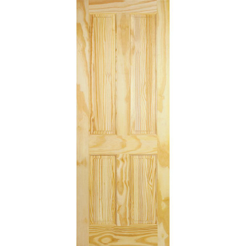 Clear Pine Unfinished 4 Panel Internal Door 1981mm x 838mm x 35mm