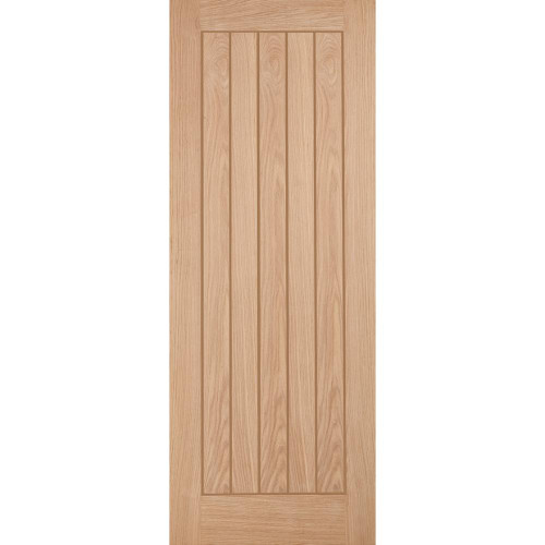 Belize Oak Unfinished Vertical 5 Panel Internal FD30 Fire Door 1981mm x 610mm x 44mm