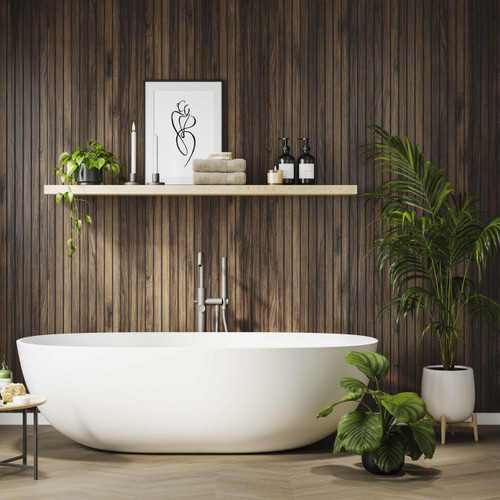 Nature Panel Hydro-Lock T&G Brown Warmia Walnut 2400 X 598 X 11mm