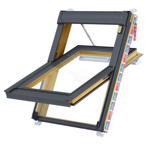 Keylite Pine Centre Pivot 660x1180 Hi-Therm Premium Electric