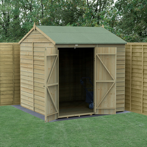 4LIFE Reverse Apex Shed 7x7 - Double Door - No Windows (Installation)