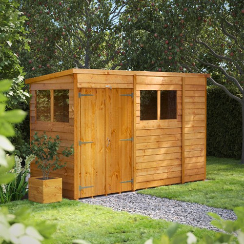 10x4 Power Overlap Pent, Double Doors