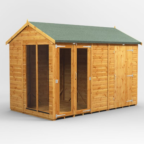 10x6 Power Apex Summerhouse Combi (includes 4ft Side Store)