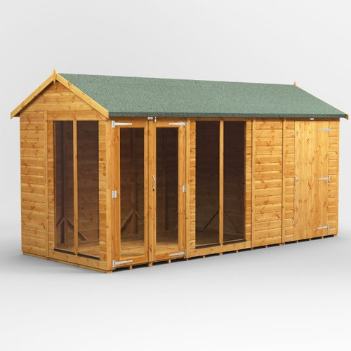 14x6 Power Apex Summerhouse Combi (includes 4ft Side Store)
