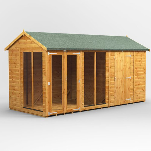 14x6 Power Apex Summerhouse Combi (includes 6ft Side Store)
