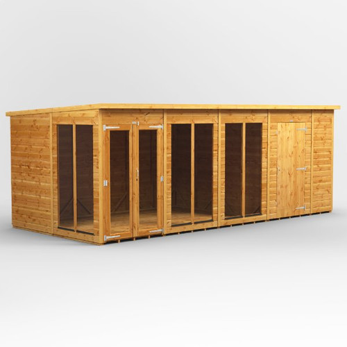 18x8 Power Pent Summerhouse Combi (includes 6ft Side Store)