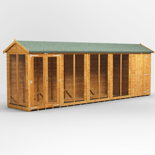20x4 Power Apex Summerhouse Combi (includes 4ft Side Store)