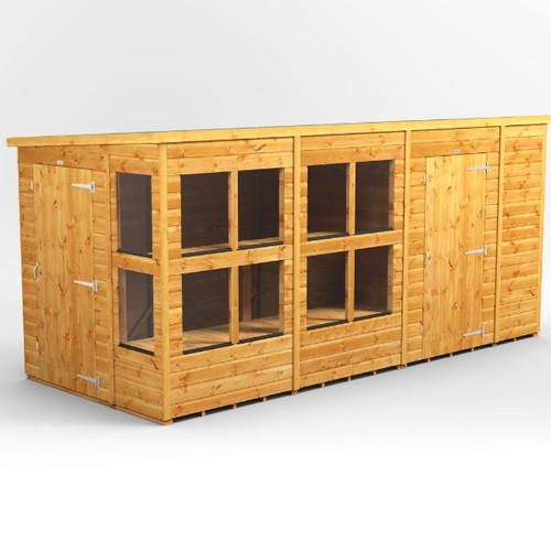 14x6 Power Pent Potting Shed Combi (includes 6ft Side Store)