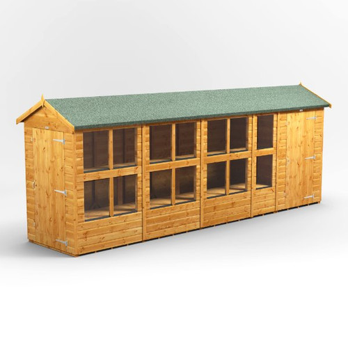 18x4 Power Apex Potting Shed Combi (includes 4ft Side Store)
