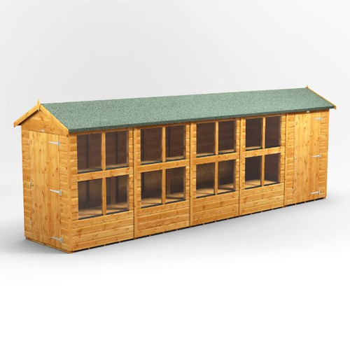 20x4 Power Apex Potting Shed Combi (includes 4ft Side Store)