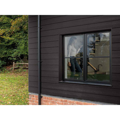Cedral Click Weatherboard C50, Black, 3600mm x 186mm x 12mm, Wood Effect