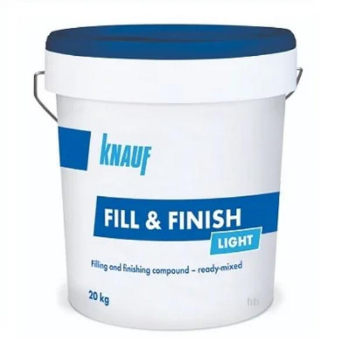 Knauf, Jointing Compound, Fill & Finish Light, Smooth Finish, Off-White, 20L Tub