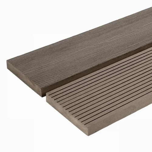 Saige Contemporary Decking Solid Board, 143mm x 23mm x 3.6m, Coffee