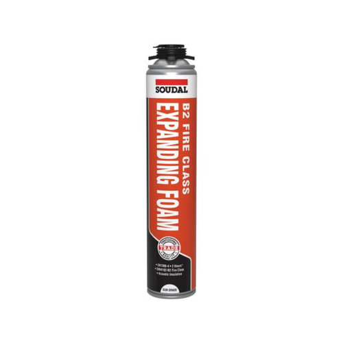Soudal B2 Fire & Acoustic Expanding Foam, Gun Grade