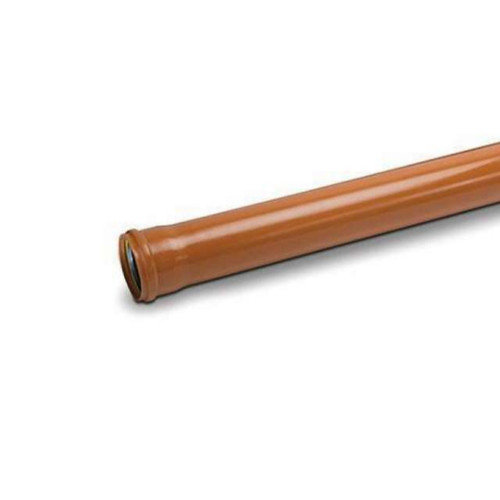 Polypipe Polycore Pipe, Single Socket, 110 mm x 6 M