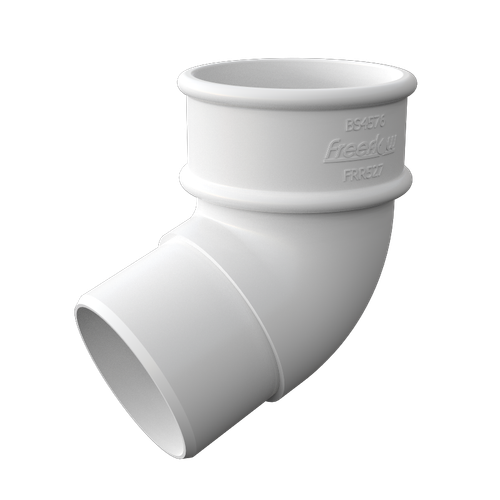 Freeflow Round Offset Bend, 112 Degrees, White