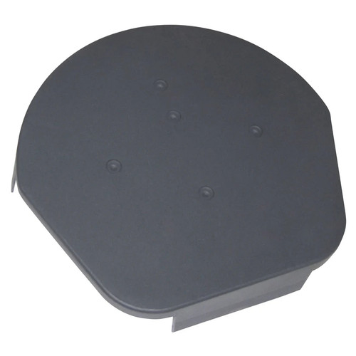 Easy-Trim Universal Dry Verge Ridge End Cap, Half Round, Grey