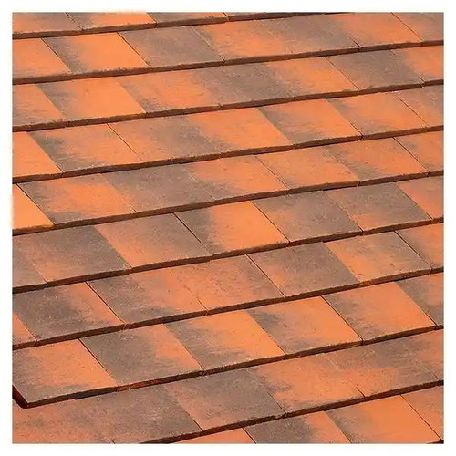 Edilians Half Round Non Interlocking Butt Ridge Tile, Old Vintage