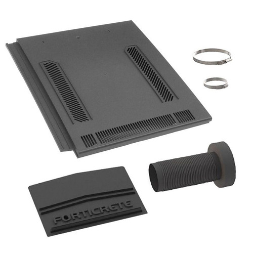Forticrete SL8 Lo-Vent Soil Vent Tile Kit, Grey