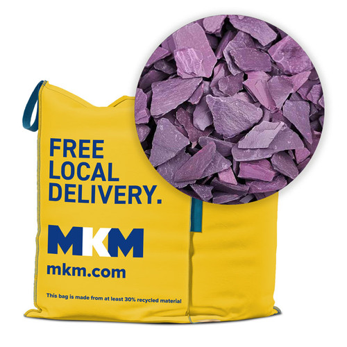 40mm Plum Slate Chippings, Bulk Bag