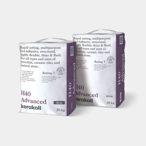 Kerakoll H40 Advance Rapid White Adhesive, 20kg