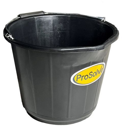 Prosolve Builders Bucket, Black, 14l