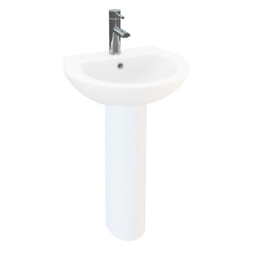Mkm Basin, 1 Tap Hole, 50cm, White