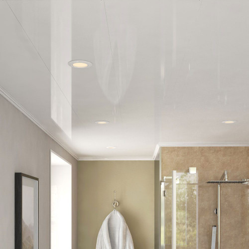Rearo Gloss White Ceiling Panel, 250mm x 2700mm, 4 Pack