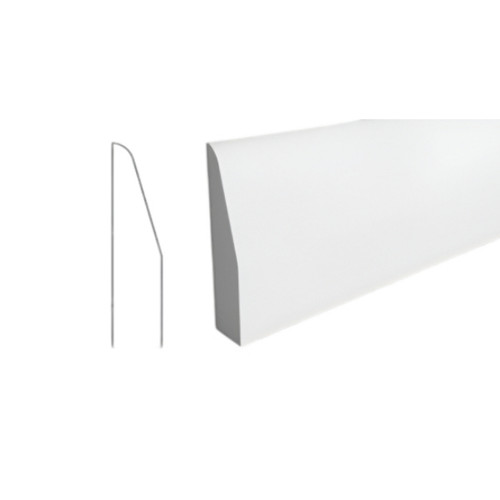 14mm x 69mm Silktrim White Primed Mdf Splayed and Round Patt.1 ''