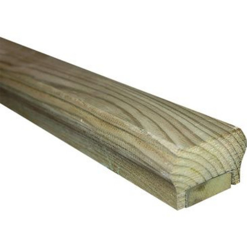 Decking Universal Rail, Pine, 1.8m, With Fillet,