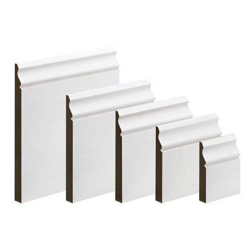 18mm X 119mm Mdf Skirting Ogee Primed 4.4m Lengths