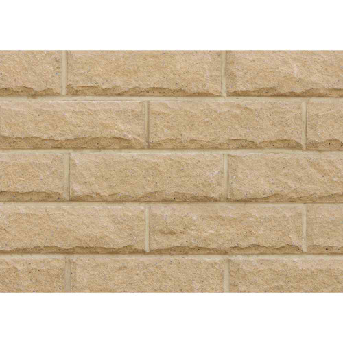 Cromwell Rustic Face Walling, Buff, 440mm x 140mm x 100mm, 15 Per m2
