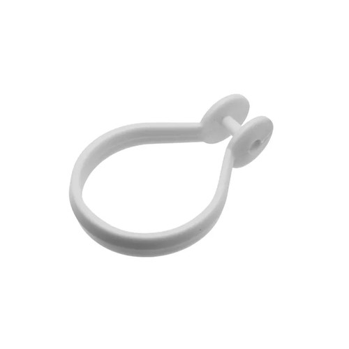 Gelson Shower Curtain Rings, White, Pack 12