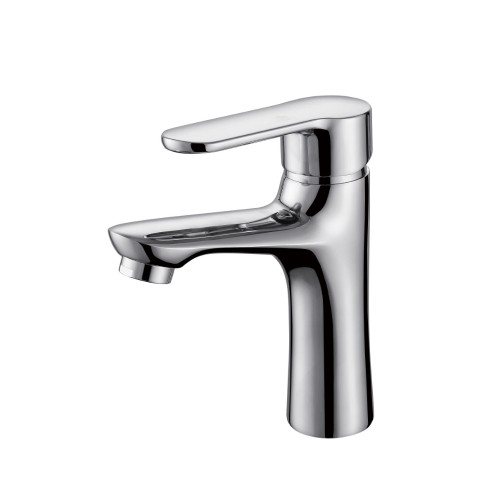 Chrome Basin Mixer, With Sprung Waste