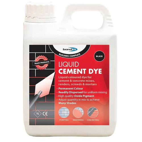 Bond It Liquid Mortar Dye, Black, 1l