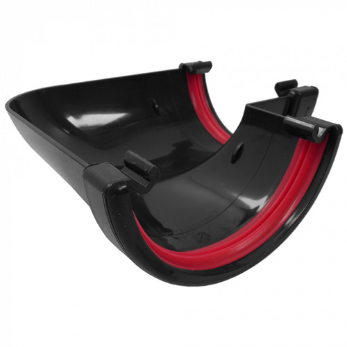 Freeflow Round Gutter Angle, 90 Degrees, Black