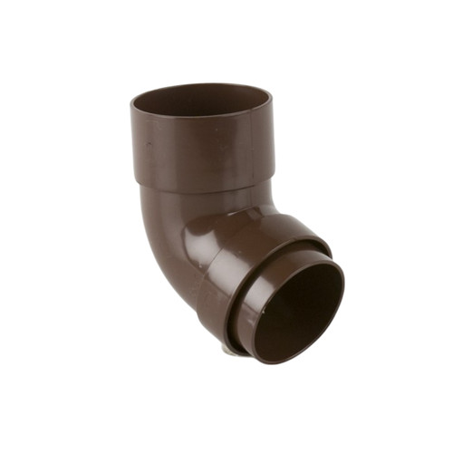 Brett Martin 68mm Round Downpipe, Offset Bend, 112.5 Degrees, Brown
