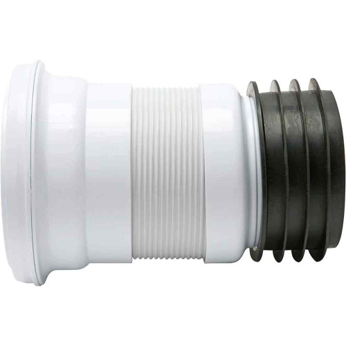 Fluidmaster Extending Pan Connector, 200mm-350mm, White