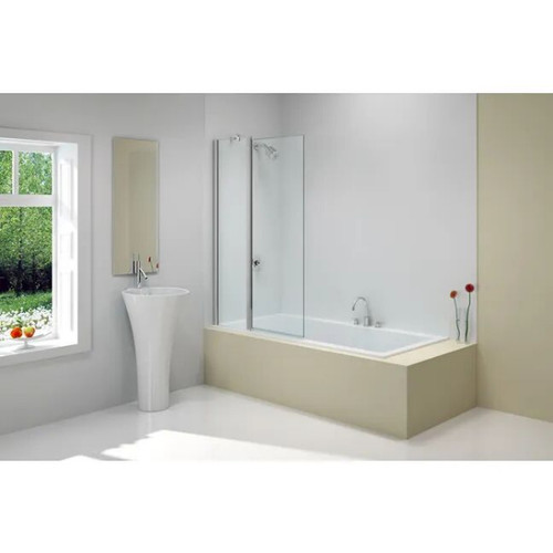 Merlyn 2 Panel Folding Square Bath Screen, 900mm x 1500mm