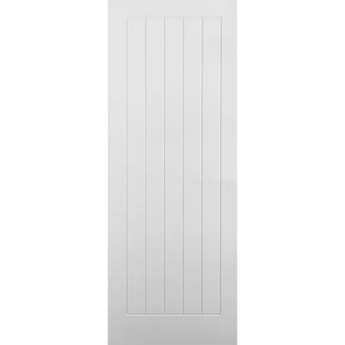 Premdor Moulded Fd30 Fire Vertic 5p Text Door, 610mm x 1981mm x 44mm