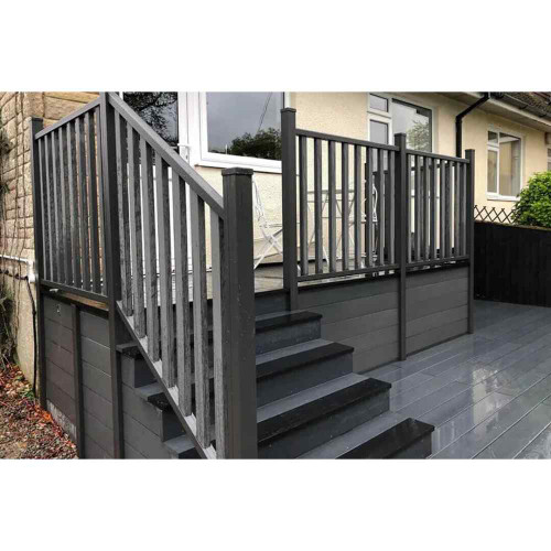 Saige Balustrade Kit, 1.11m x 1.73m,  Charcoal Spindles