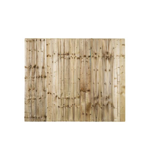 Feather Edge Fence Panel, 6ft x 3ft, Green Treated