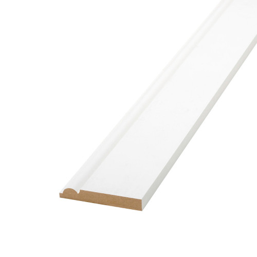 18mm X 144mm Mdf Skirting Torus Primed 4.4m Lengths