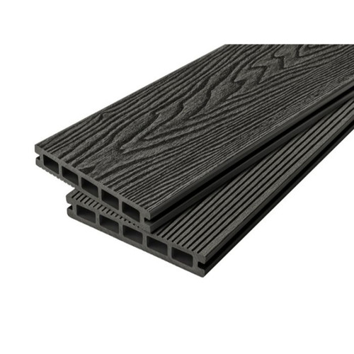 Cladco Reversible WPC Decking Board, Charcoal, 25mm x 150mm x 3600mm