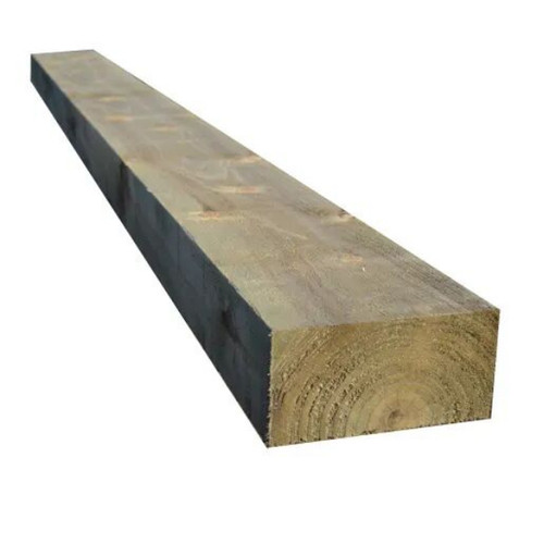 Non Incised Green Treated Timber Sleeper, 200mm x 100mm x 2400mm,