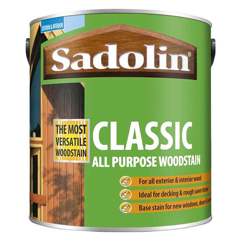Sadolin Classic Wood Stain, Ebony, 2.5l