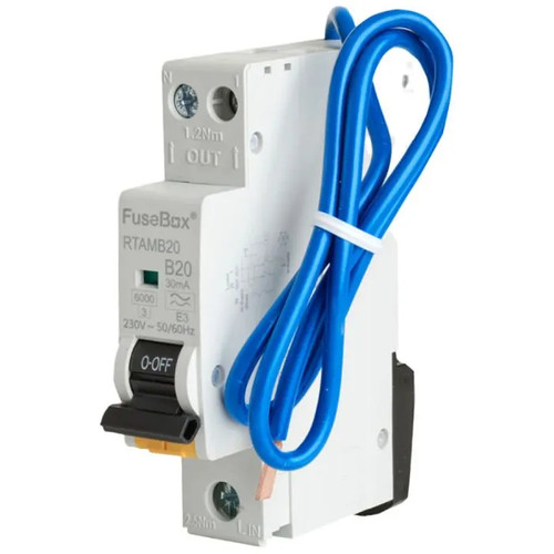 Fusebox Rtamb20 Mini, 20a, 2p, 30ma, 6ka Type A