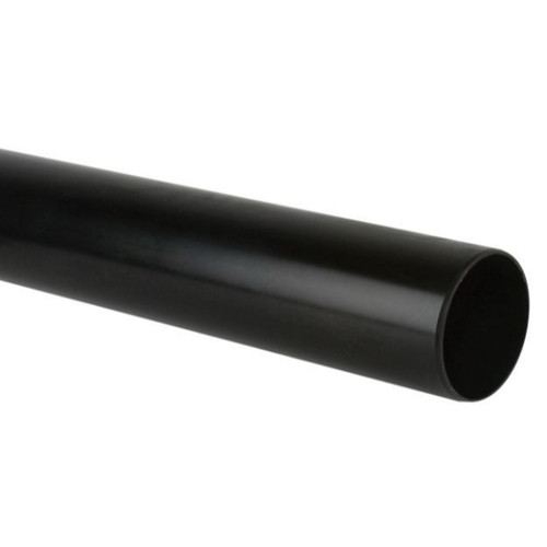 Brett Martin 110mm Soil Pipe, Plain Ended, 4m, Black