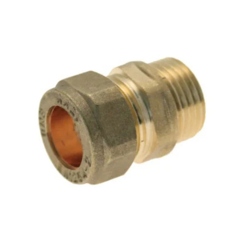 Compression X Male Iron Connector, 15mm x 1/2"